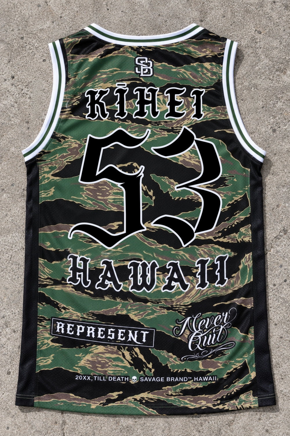 Kihei 53 Jersey Tank Camo - Back