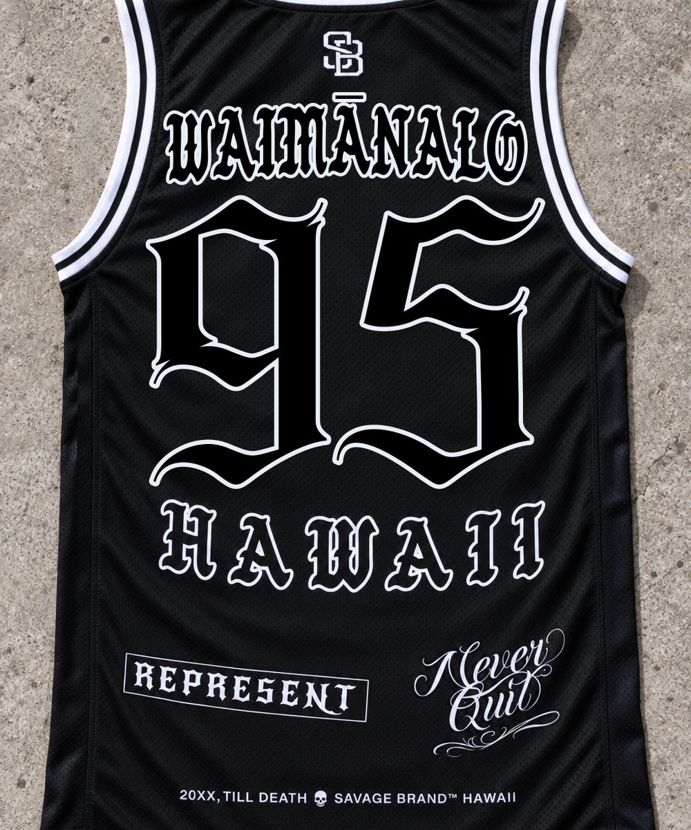 Waimanalo 95 Jersey Tank Black - Back