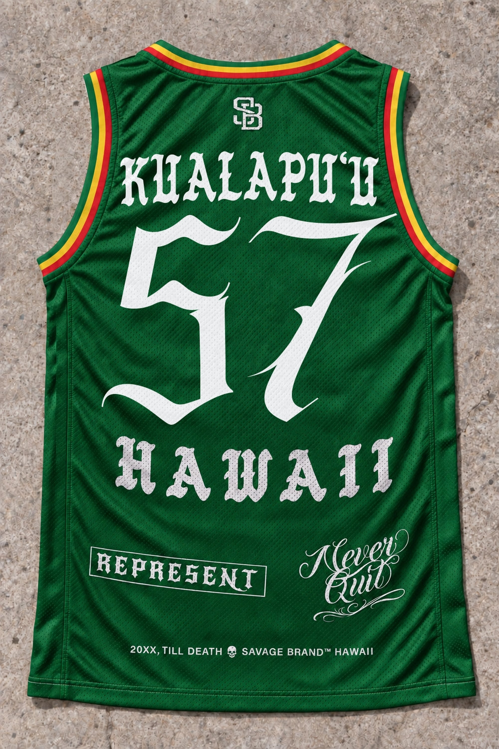 Kualapuu 57 Jersey Tank Rasta - Back