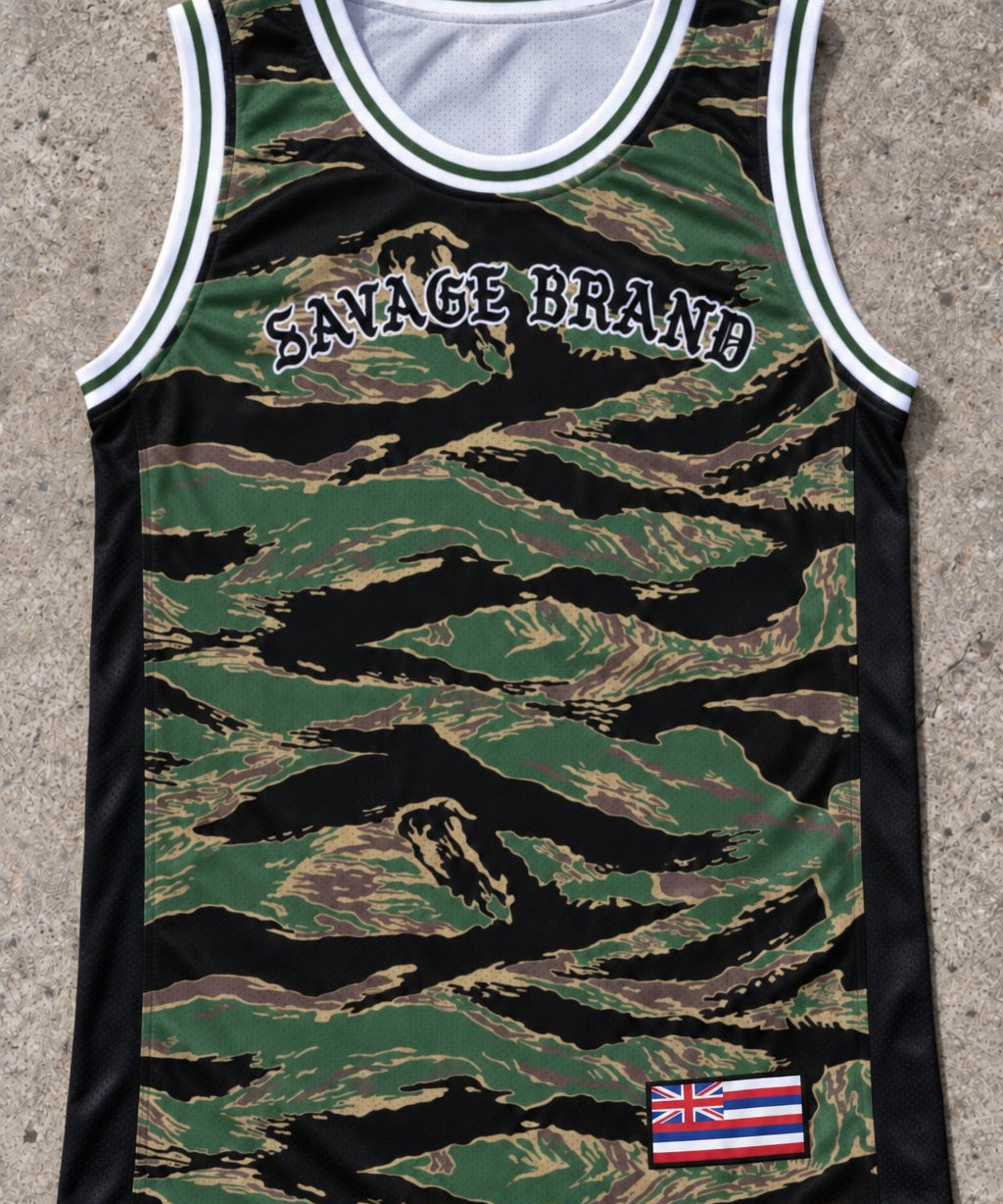 Waimanalo 95 Jersey Tank Camo - Front