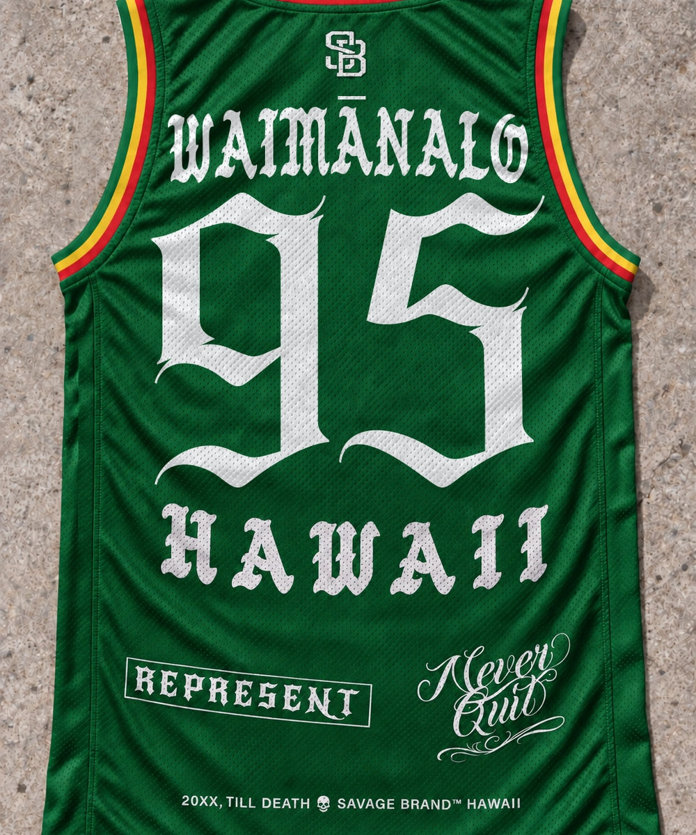 Waimanalo 95 Jersey Tank Rasta - Back
