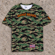 Kapolei 07 Short-Sleeve Jersey — Camo Orange — Front flat lay
