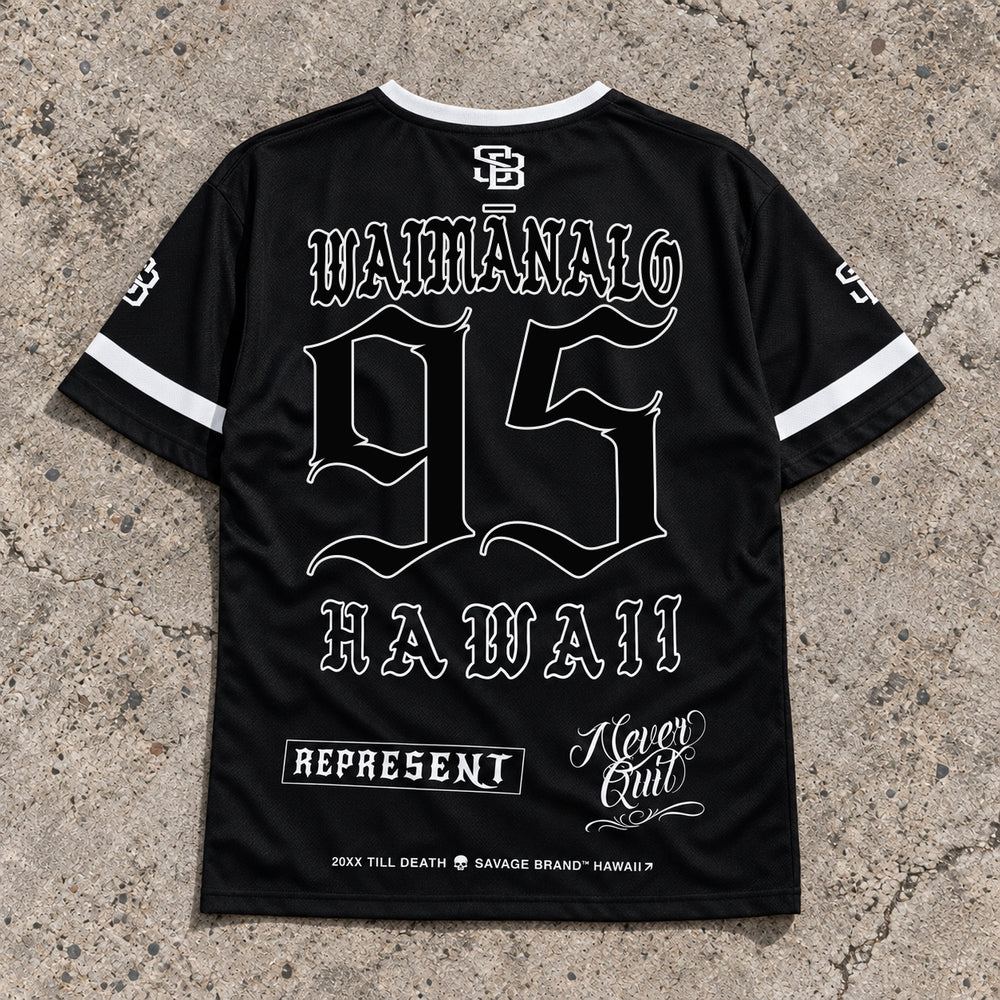 Waimanalo 95 Short-Sleeve Jersey Black - Back