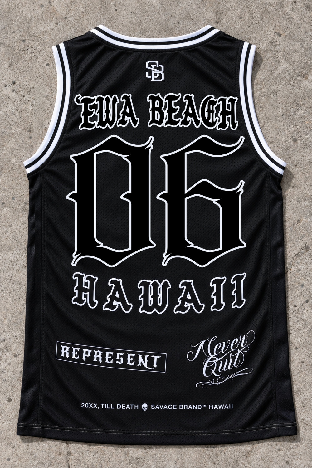 Ewa Beach 06 Jersey Tank Black - Back