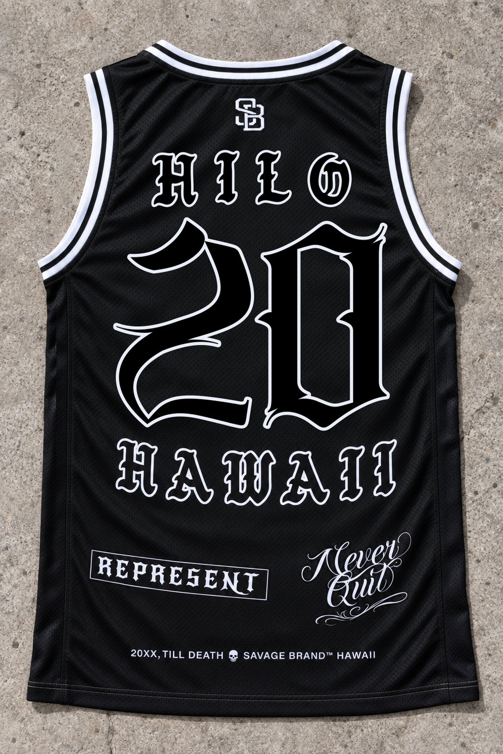 Hilo 20 Jersey Tank Black - Back