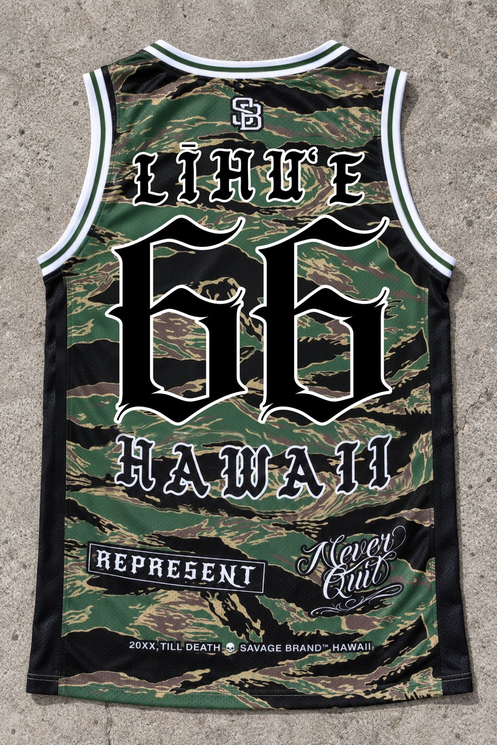 Lihue 66 Jersey Tank Camo - Back
