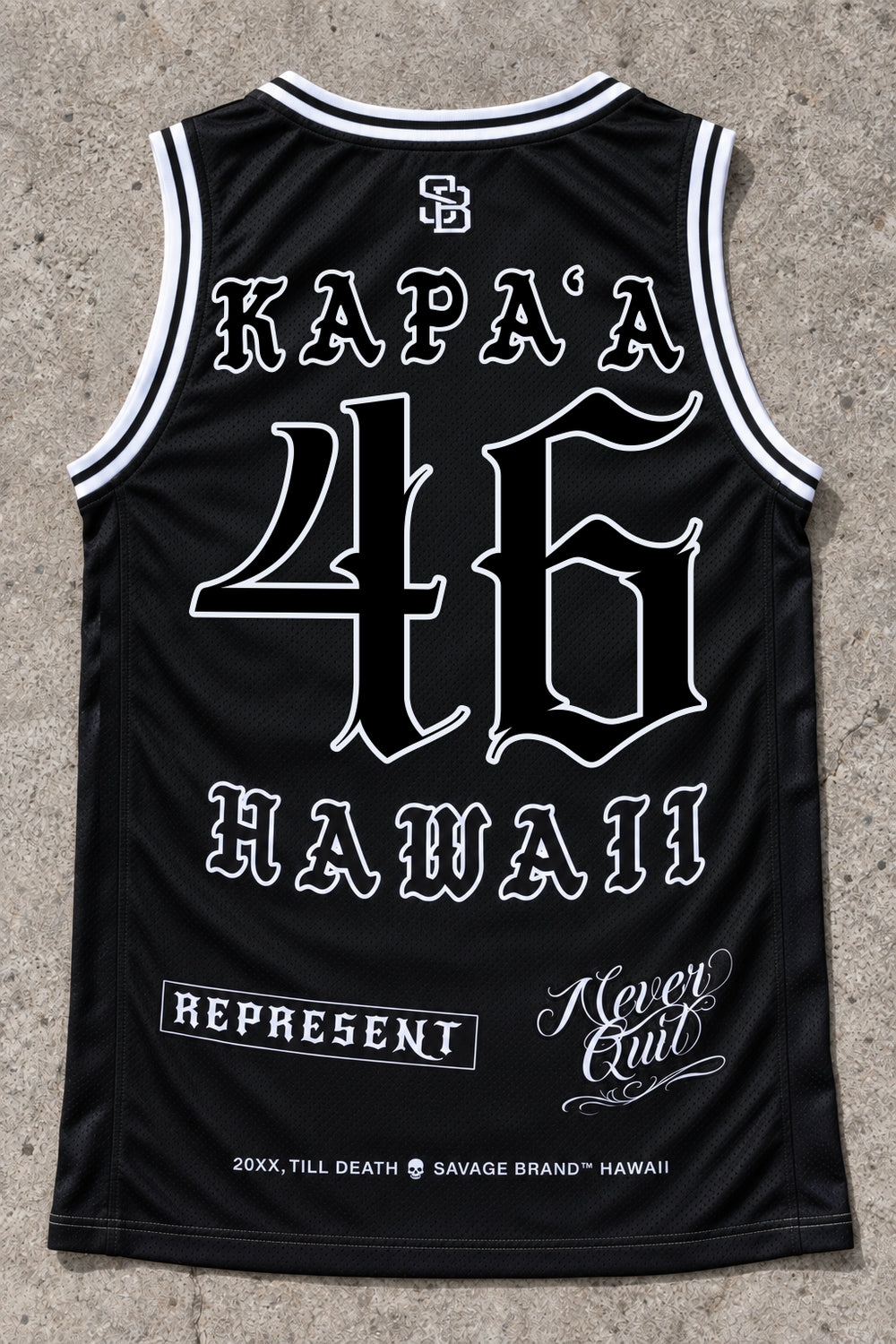 Kapaa 46 Jersey Tank Black - Back