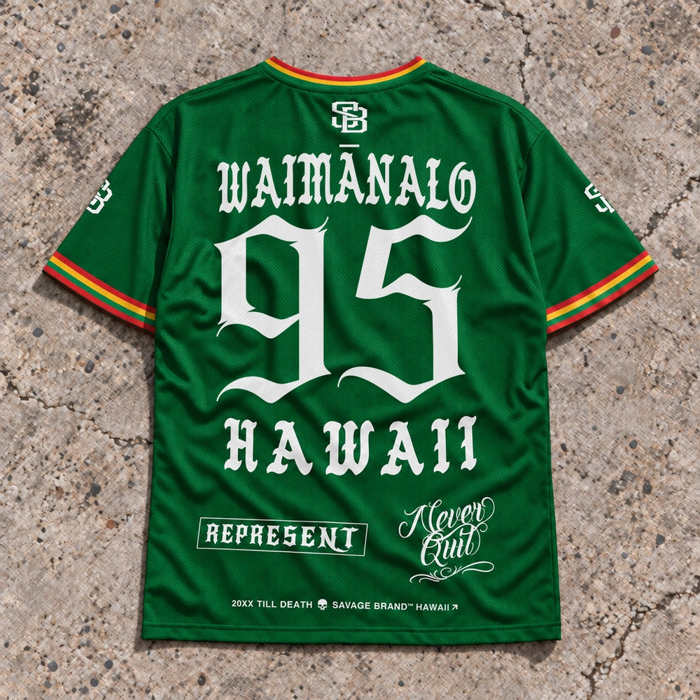 Waimanalo 95 Short-Sleeve Jersey Rasta - Back