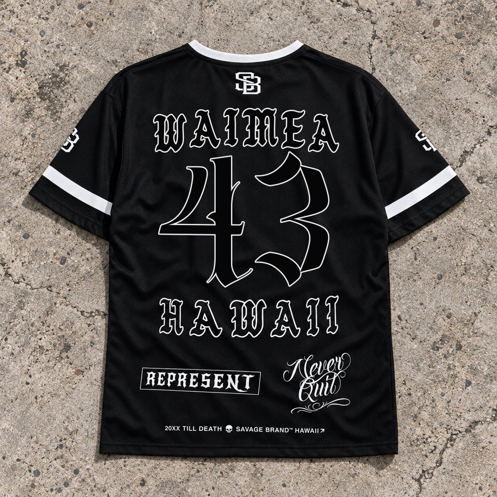 Waimea 43 Short-Sleeve Jersey Black - Back