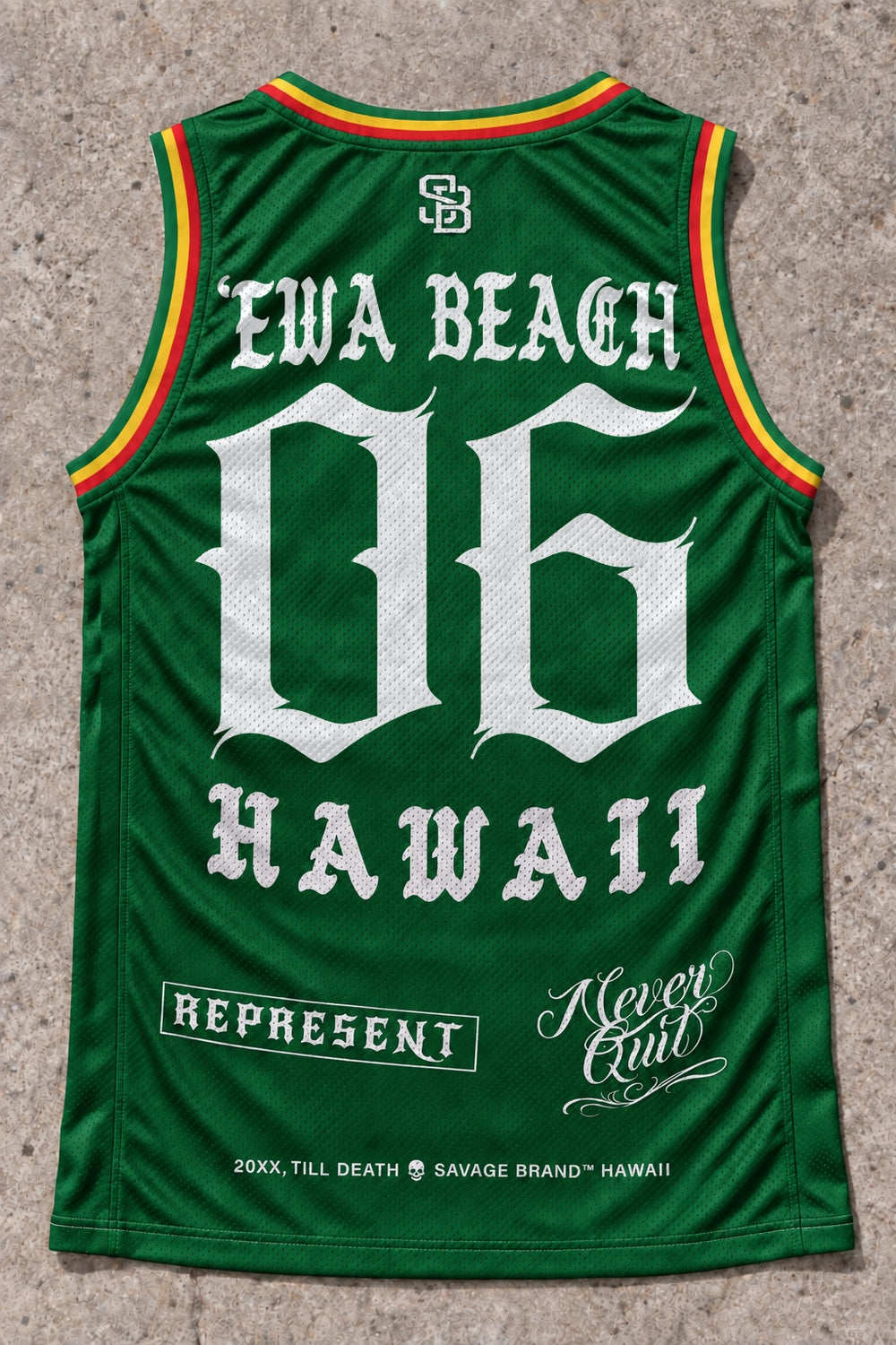 Ewa Beach 06 Jersey Tank Rasta - Back