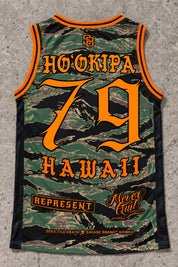 Hookipa 79 Jersey Tank — Camo Orange — Back flat lay