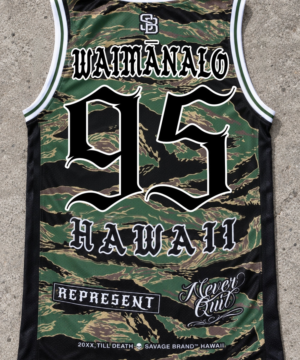 Waimanalo 95 Jersey Tank Camo - Back