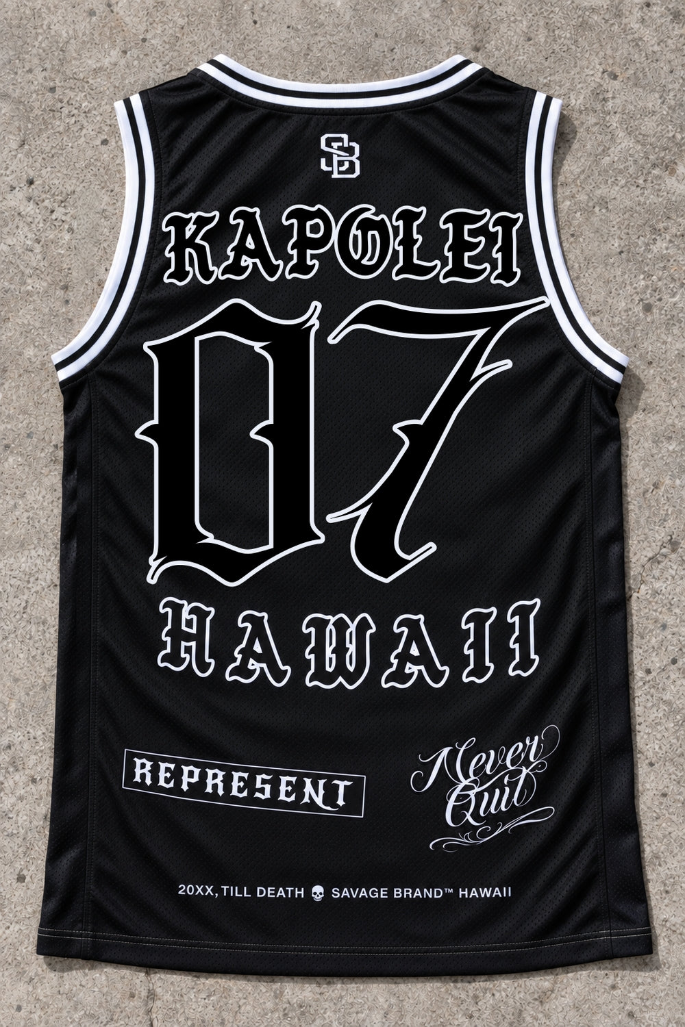 Kapolei 07 Jersey Tank Black - Back