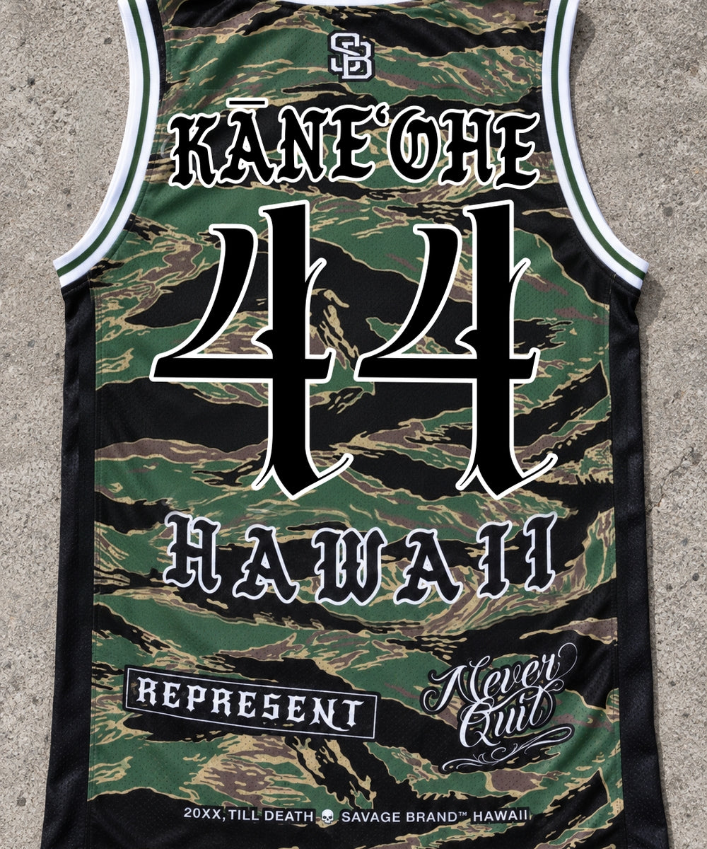 Kaneohe 44 Jersey Tank Camo - Back