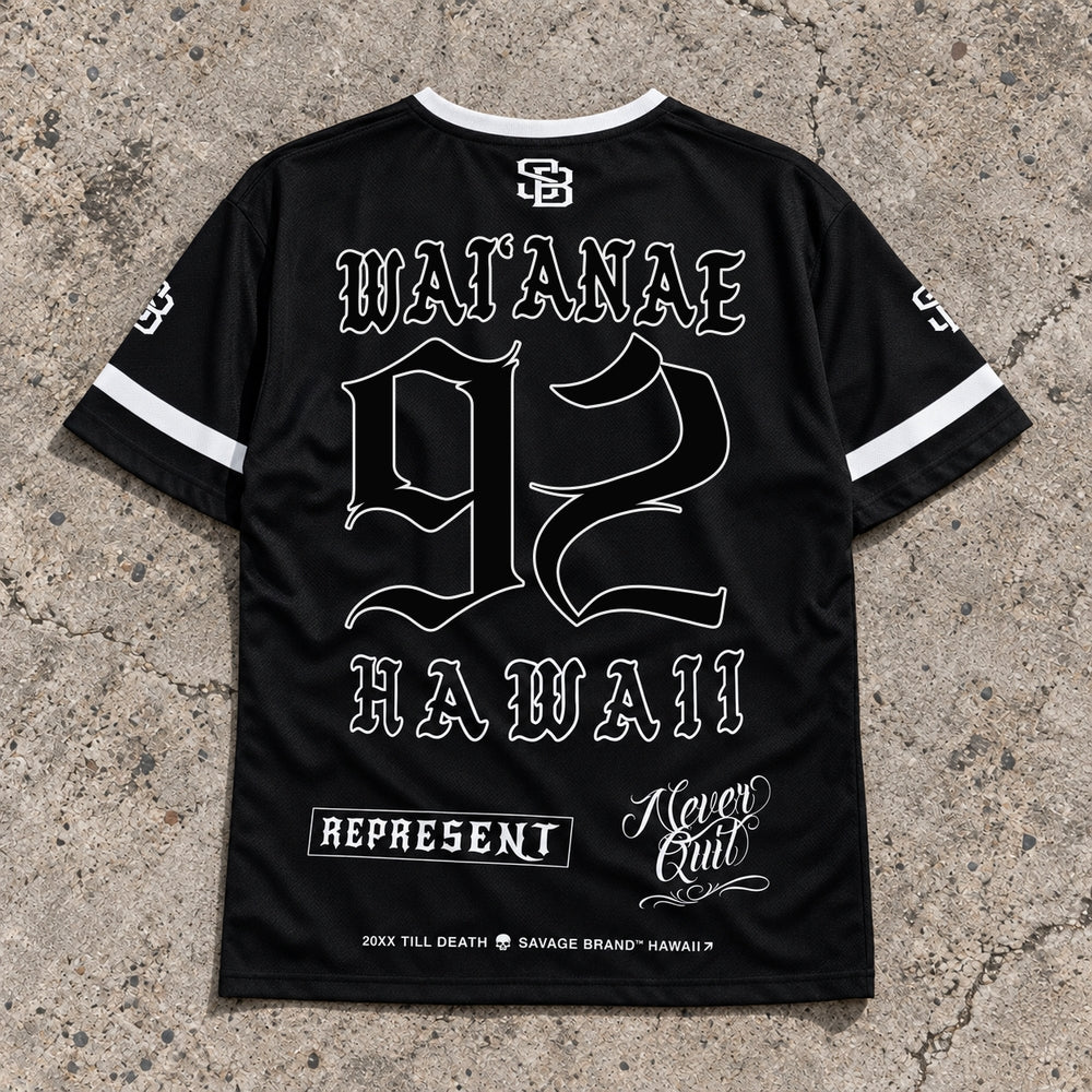 Waianae 92 Short-Sleeve Jersey Black - Back