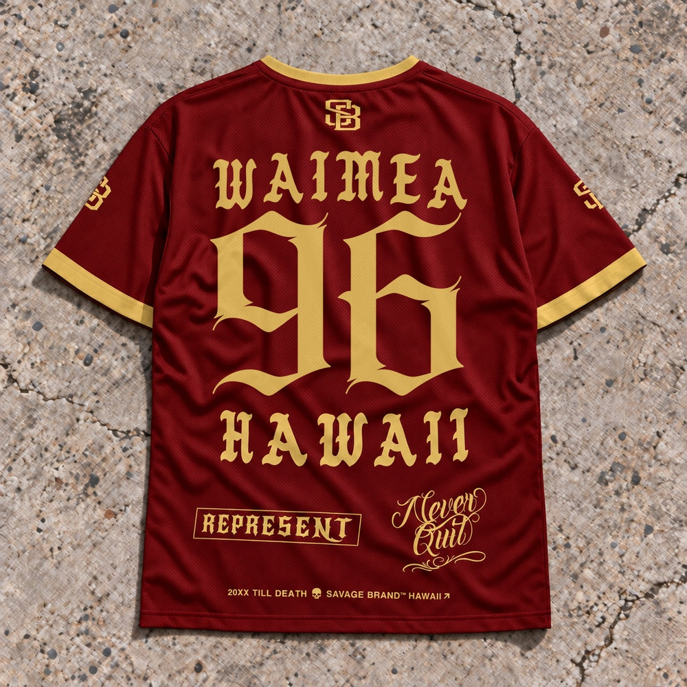 Waimea 96 Short-Sleeve Jersey Red & Gold - Back