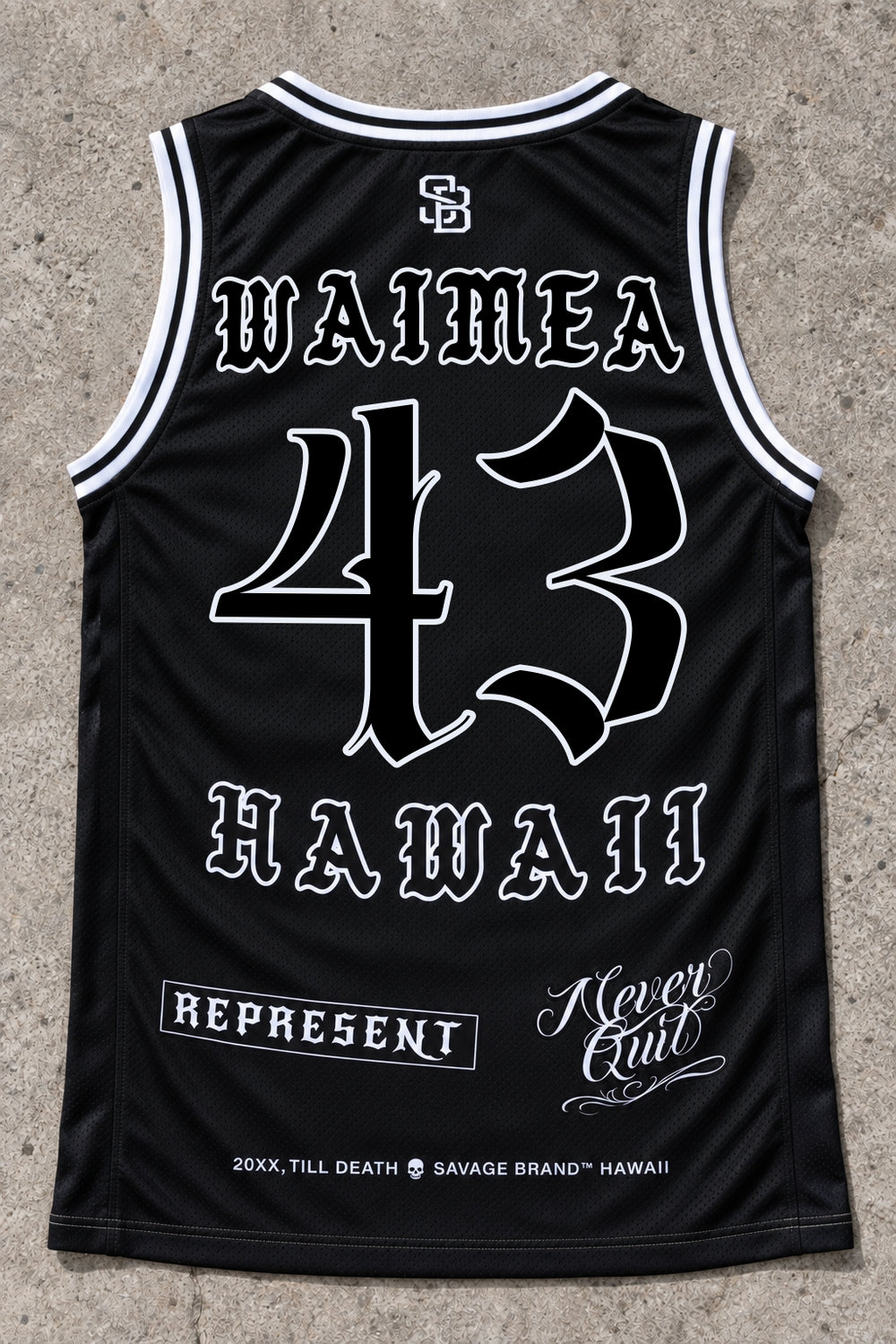 Waimea 43 Jersey Tank Black - Back