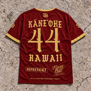 Kaneohe 44 Short-Sleeve Jersey Red & Gold - Back