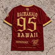 Waimanalo 95 Short-Sleeve Jersey Red & Gold - Back