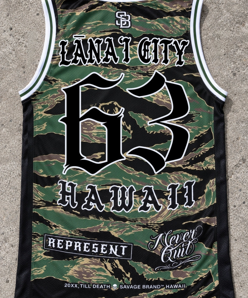 Lanai City 63 Jersey Tank Camo - Back
