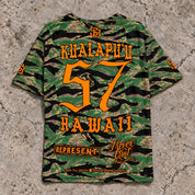 Kualapuu 57 Short-Sleeve Jersey — Camo Orange — Back flat lay