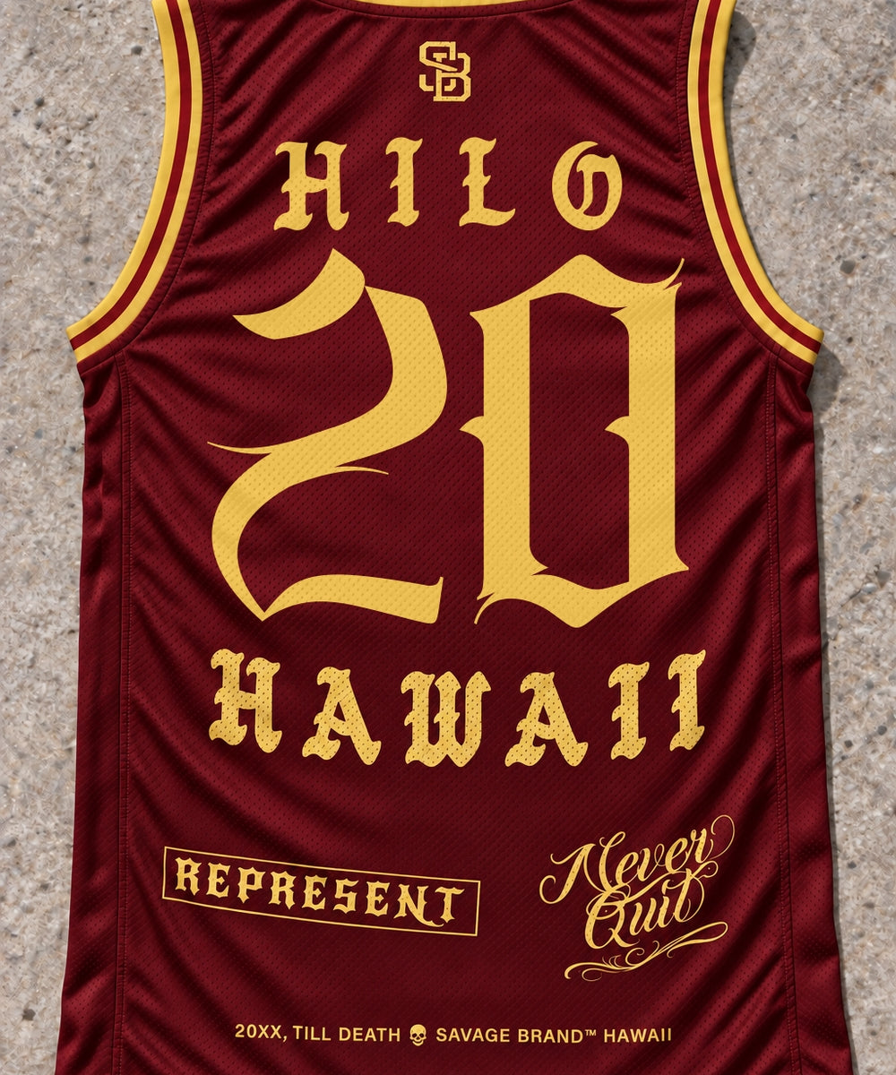 Hilo 20 Jersey Tank Red & Gold - Back