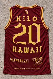 Hilo 20 Jersey Tank Red & Gold - Back