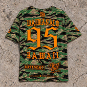 Waimanalo 95 Short-Sleeve Jersey — Camo Orange — Back flat lay
