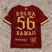 Koloa 56 Short-Sleeve Jersey Red & Gold - Back