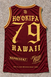 Hookipa 79 Jersey Tank Red & Gold - Back