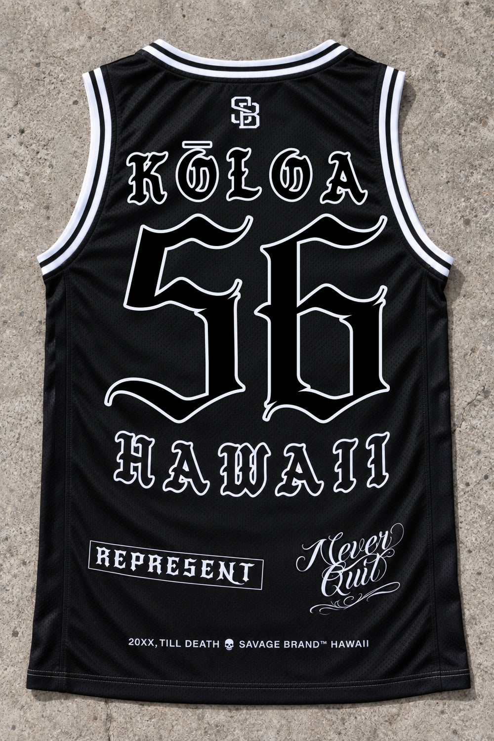 Koloa 56 Jersey Tank Black - Back