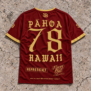 Pahoa 78 Short-Sleeve Jersey Red & Gold - Back
