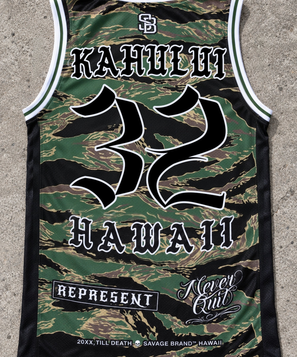 Kahului 32 Jersey Tank Camo - Back