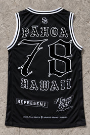 Pahoa 78 Jersey Tank Black - Back