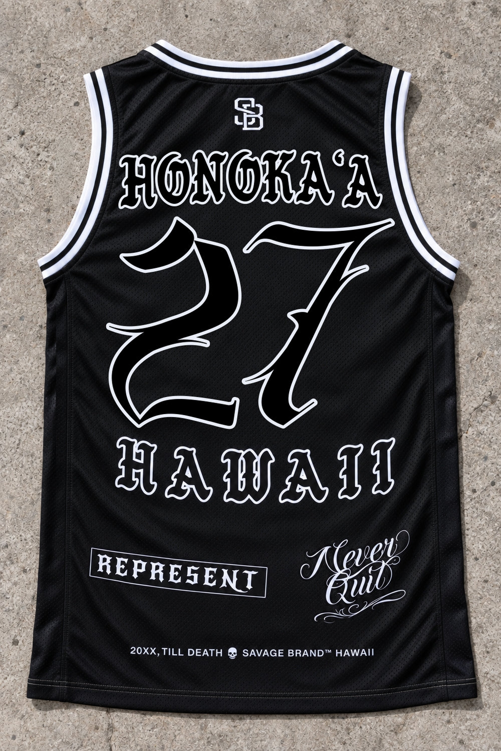 Honokaa 27 Jersey Tank Black - Back