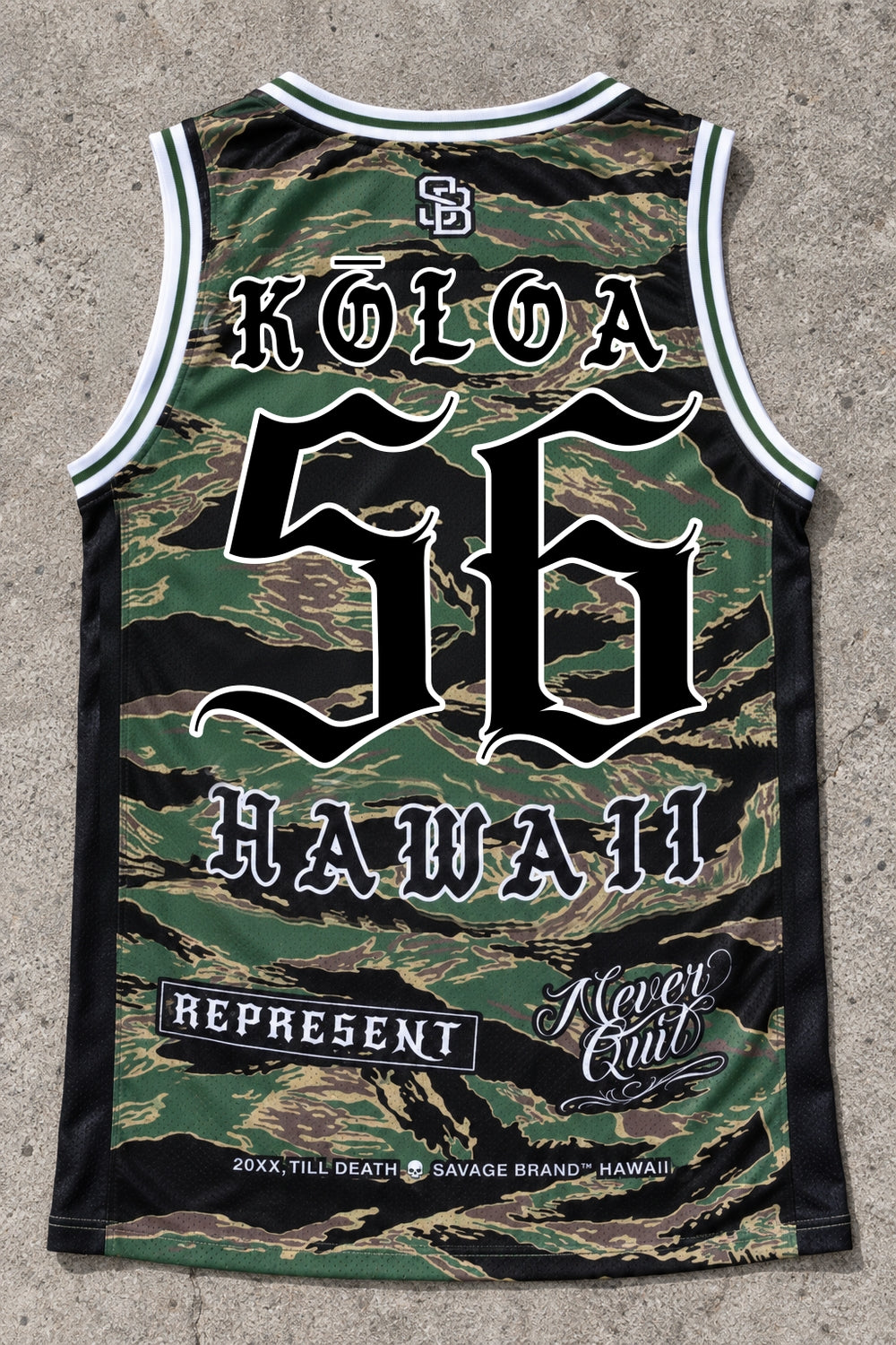 Koloa 56 Jersey Tank Camo - Back