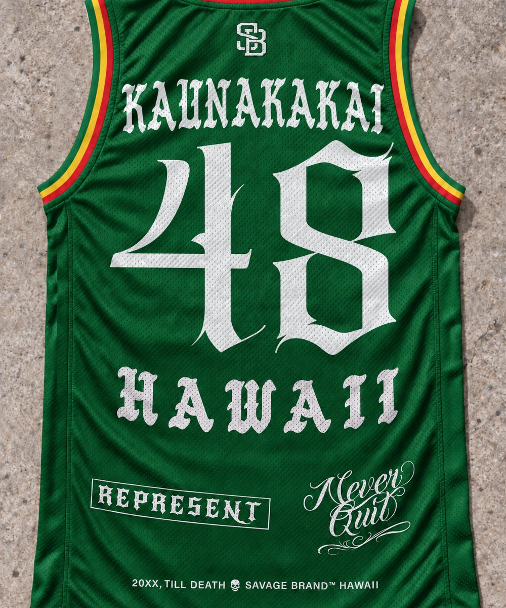 Kaunakakai 48 Jersey Tank Rasta - Back