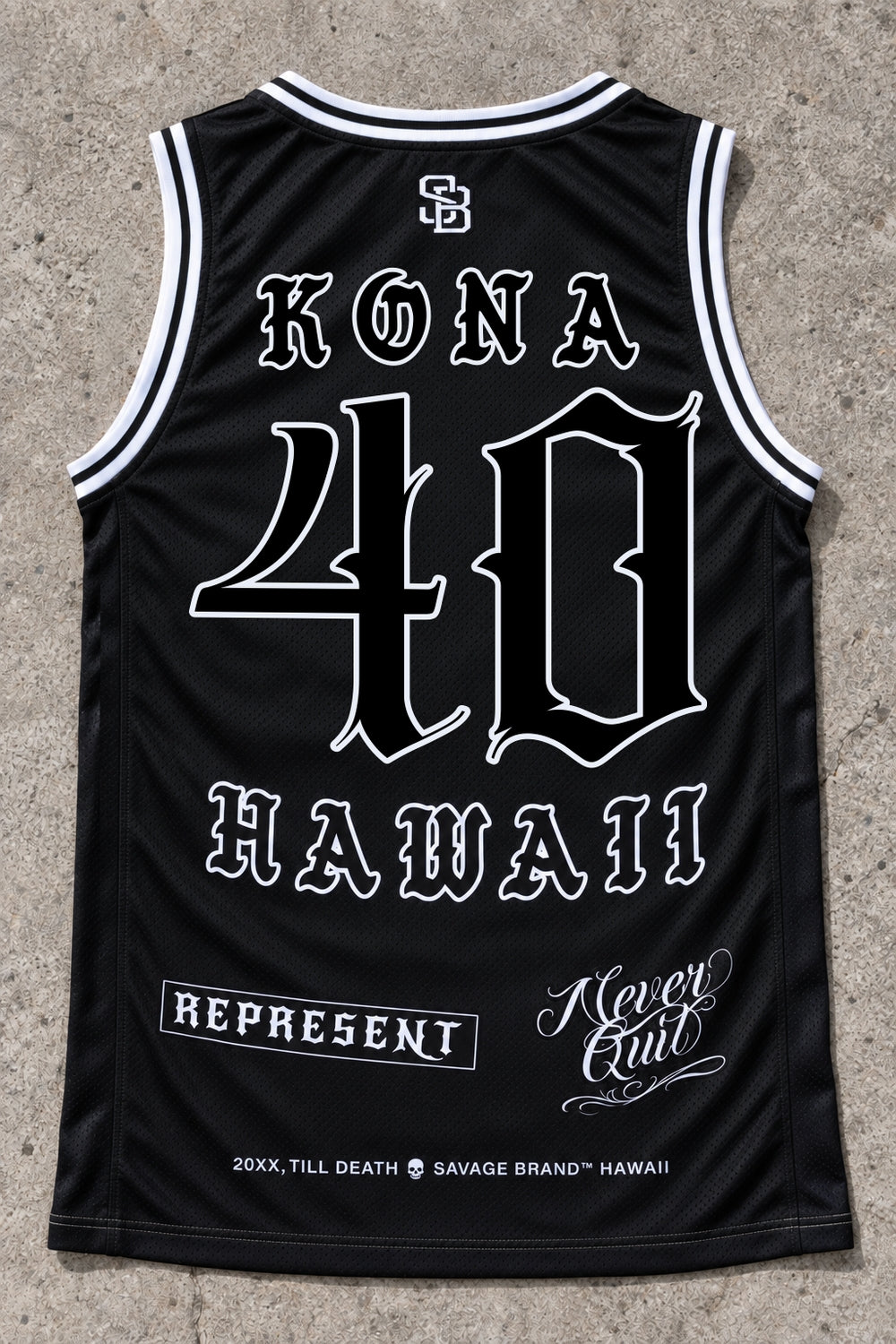 Kona 40 Jersey Tank Black - Back
