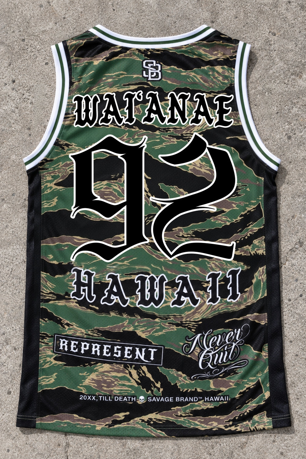 Waianae 92 Jersey Tank Camo - Back