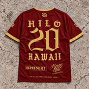Hilo 20 Short-Sleeve Jersey Red & Gold - Back