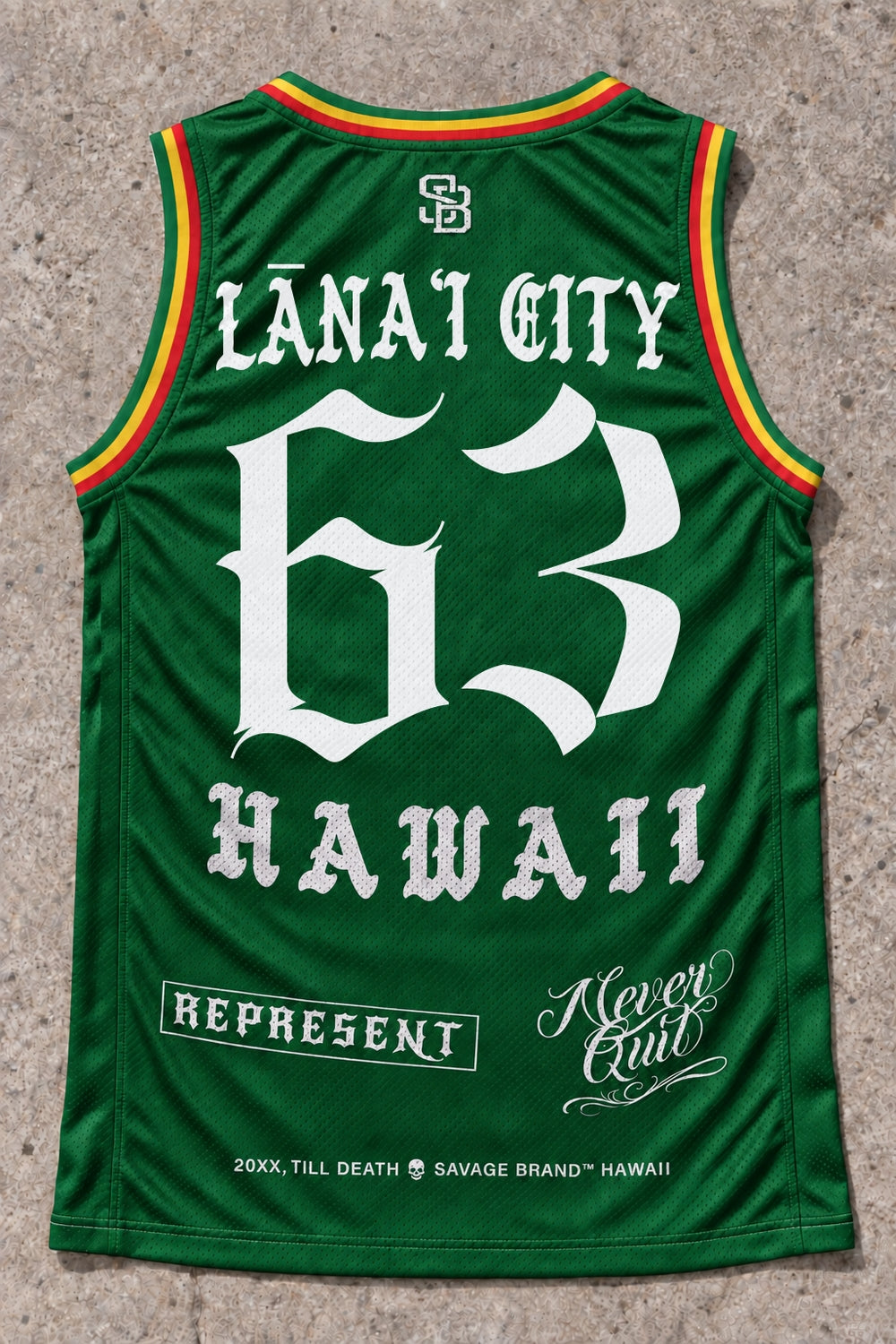 Lanai City 63 Jersey Tank Rasta - Back