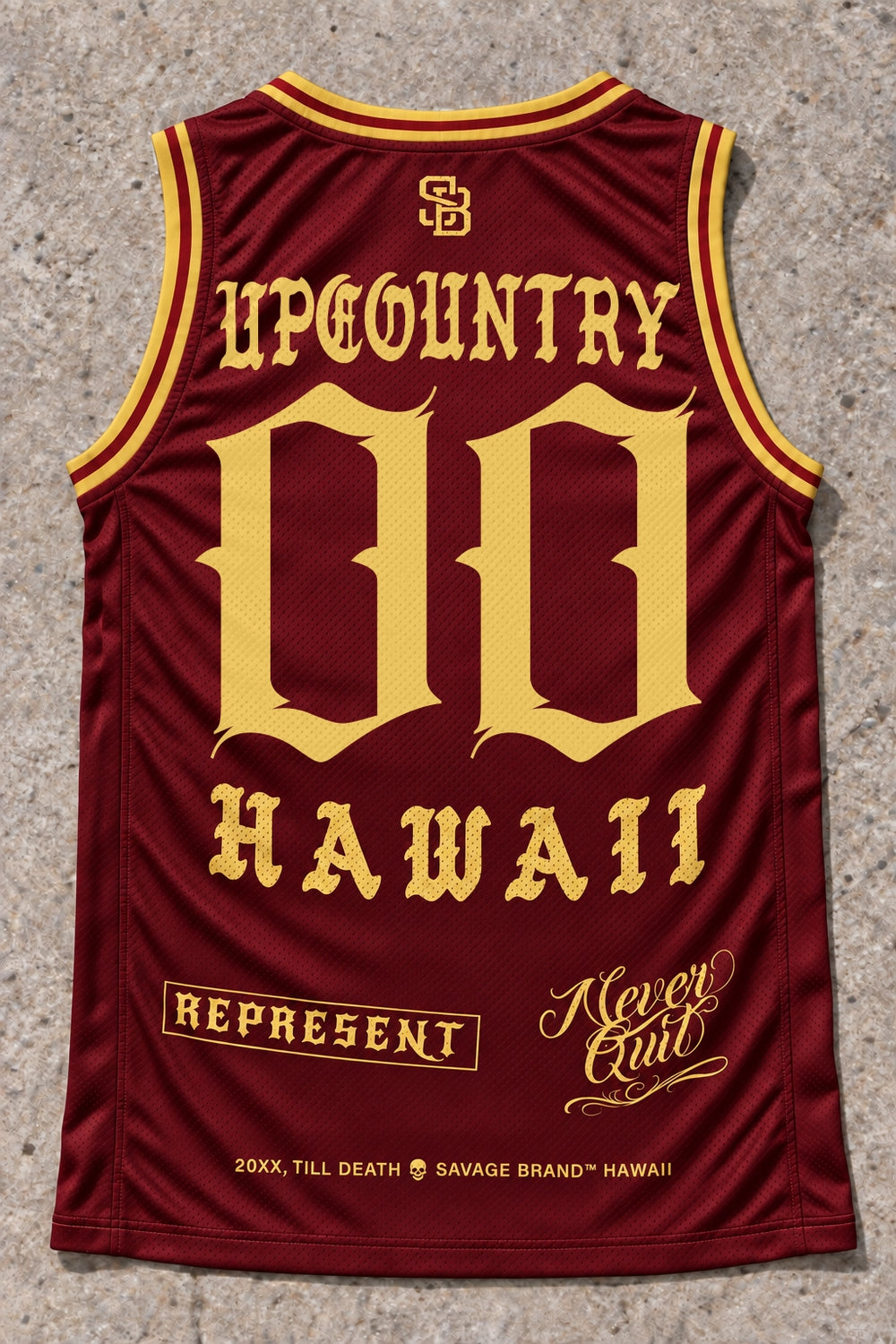 Upcountry 00 Jersey Tank Red & Gold - Back