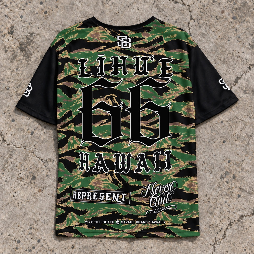 Lihue 66 Short-Sleeve Jersey Camo - Back