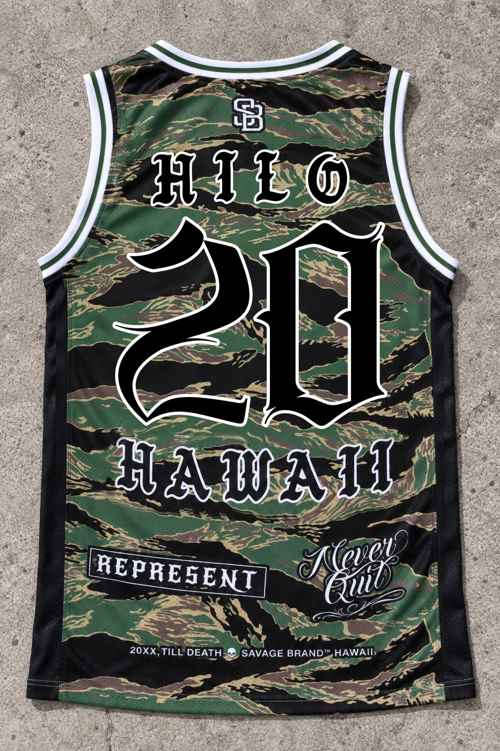 Hilo 20 Jersey Tank Camo - Back