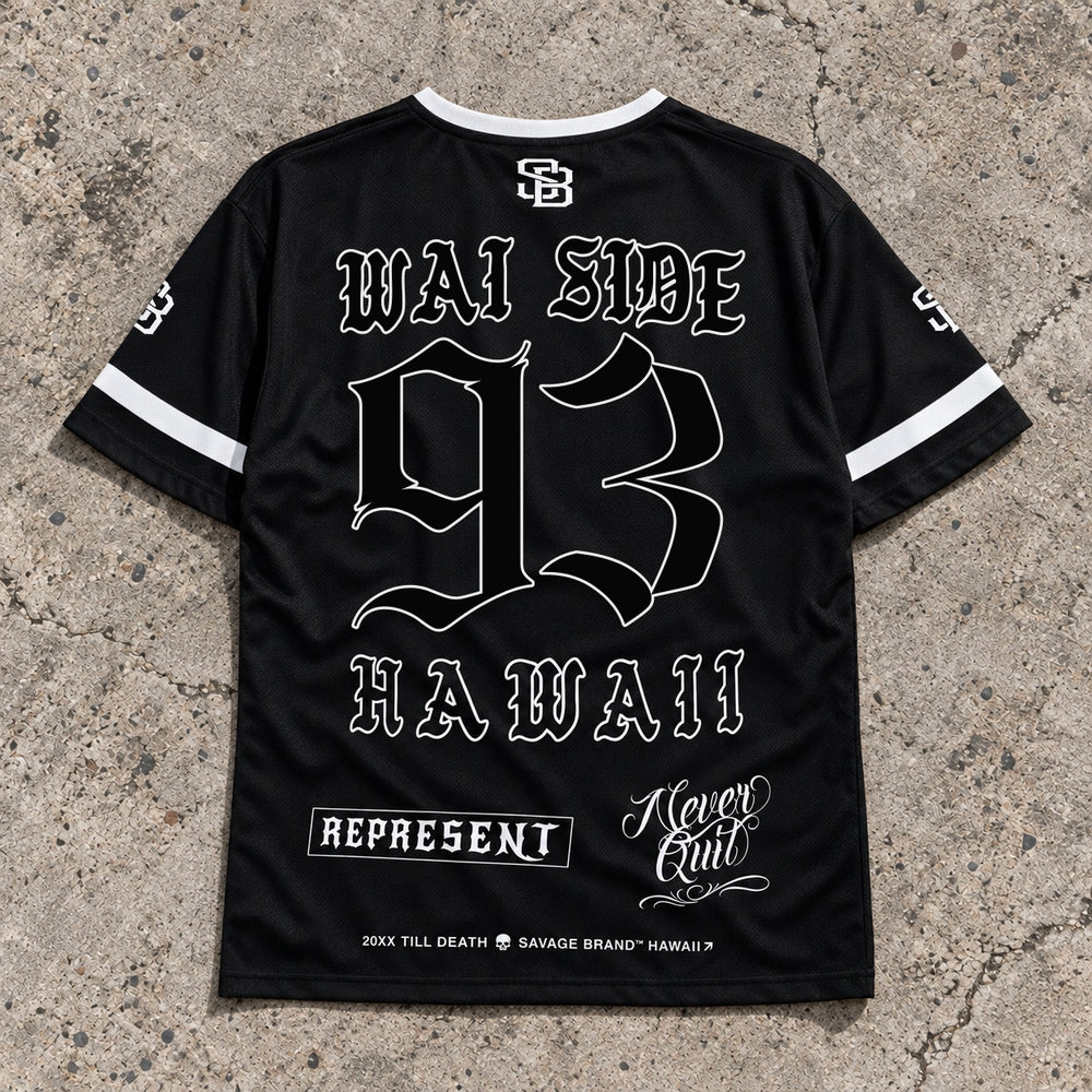Wai Side 93 Short-Sleeve Jersey Black - Back