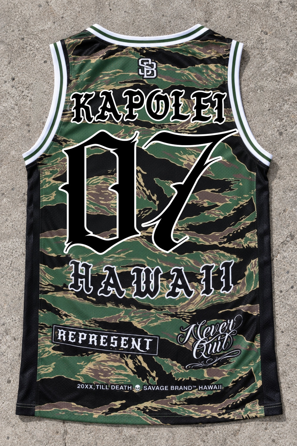 Kapolei 07 Jersey Tank Camo - Back