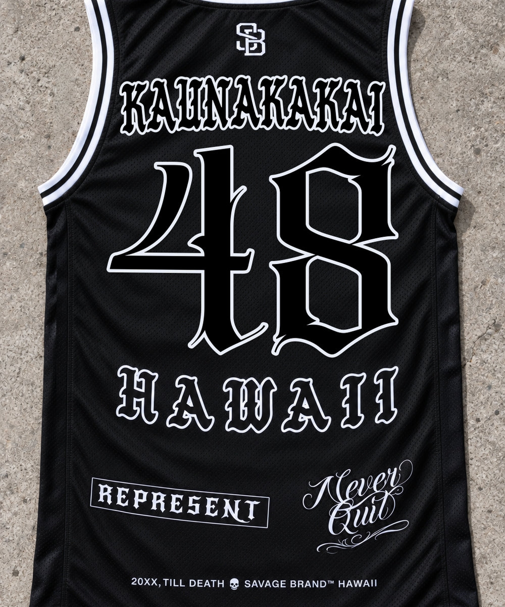 Kaunakakai 48 Jersey Tank Black - Back