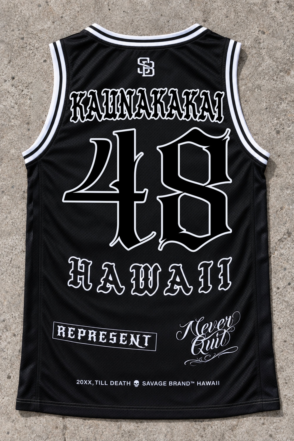 Kaunakakai 48 Jersey Tank Black - Back