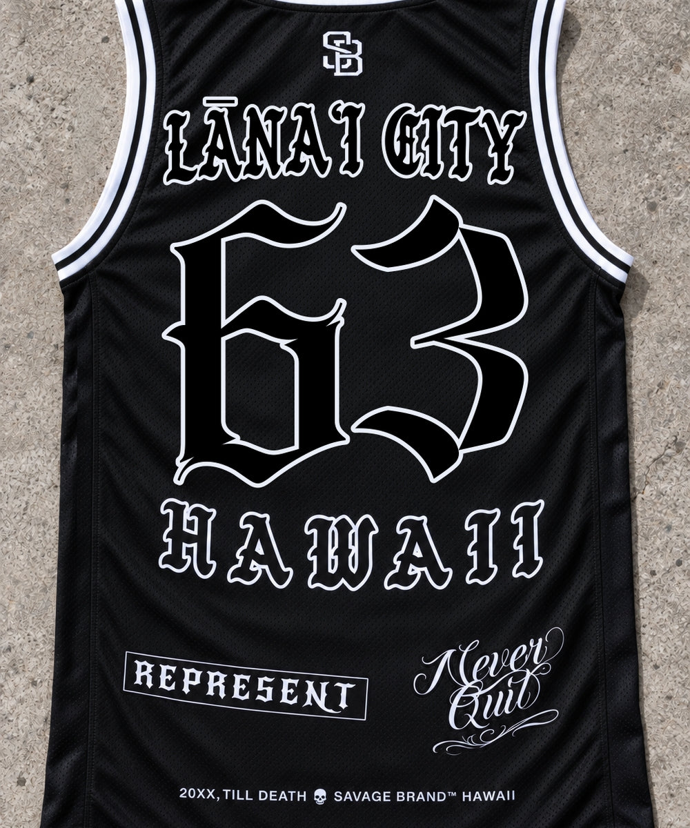 Lanai City 63 Jersey Tank Black - Back