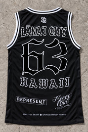 Lanai City 63 Jersey Tank Black - Back